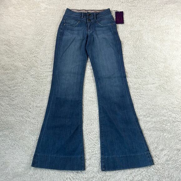 Custo Barcelona Custo Blue Blood Jane Light Blue wide leg hi rise Jeans, size 25 - Picture 1 of 11